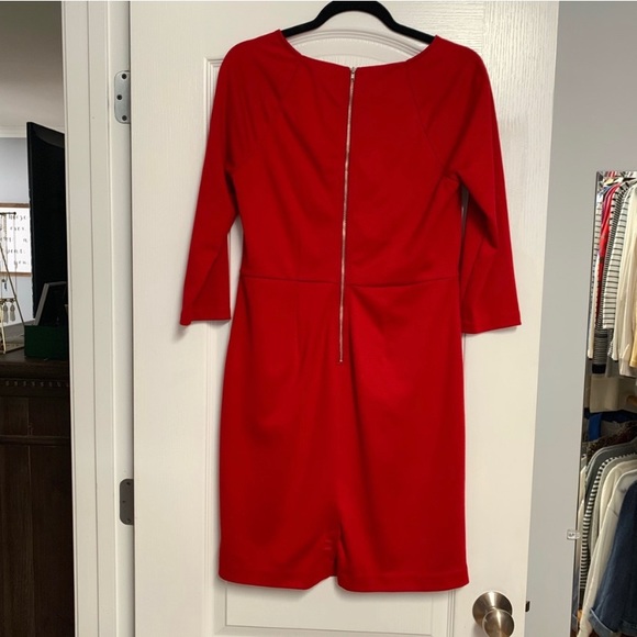 Holiday Red Ponte Sheath The Limited Dress, Size 6 - Picture 3 of 5